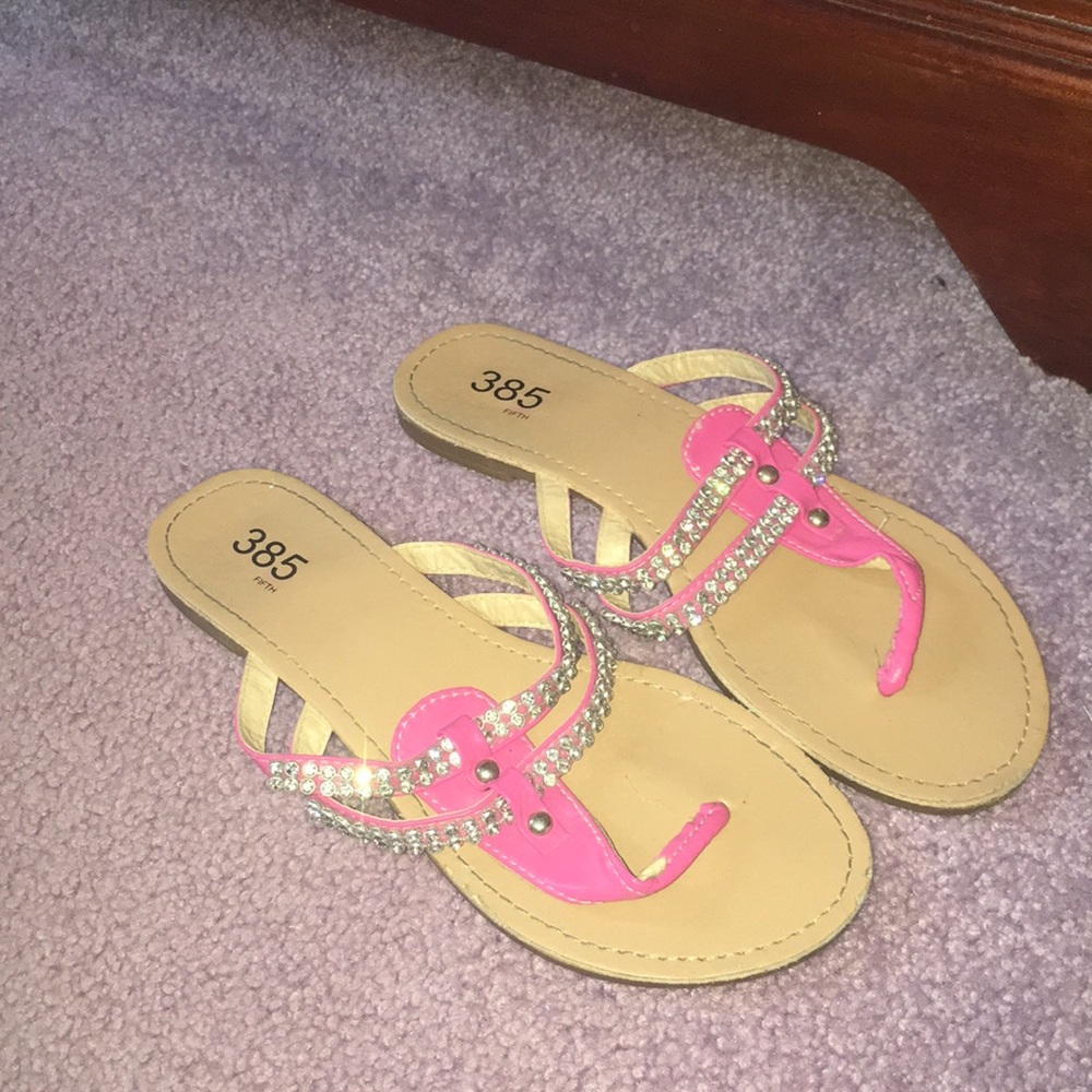 Charlotte Russe Rhinestone Pink Sandals